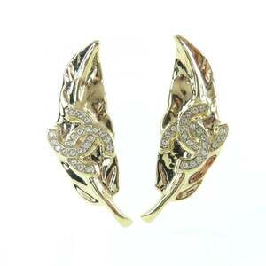 Chanel Cc Logo Earrings Metal Gold-Tone #250094C97B